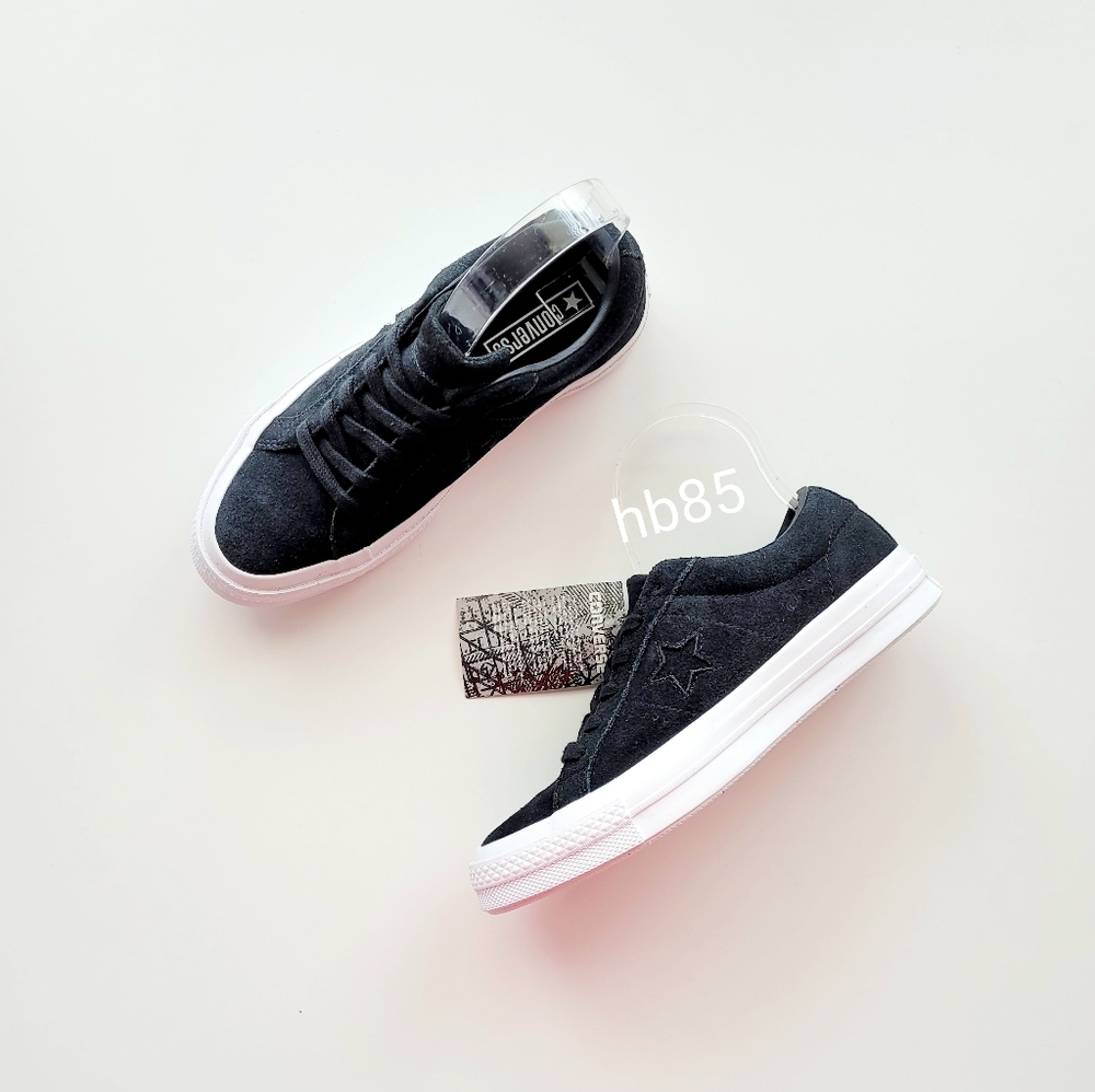 Converse One Star Black White Suede Women's 6